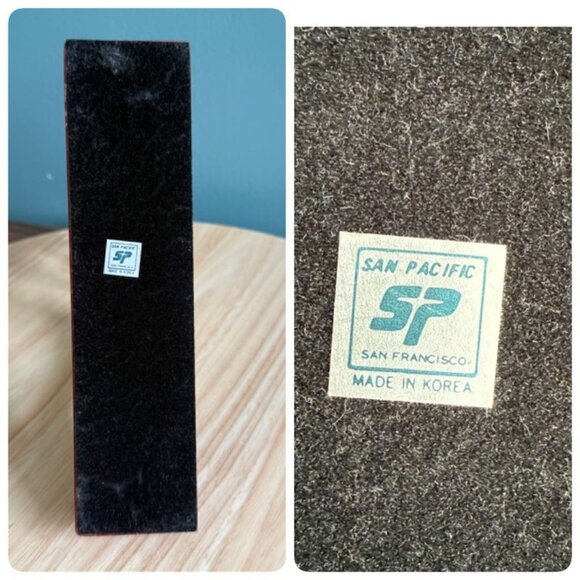 Vintage Brass Ibex Ram Hollywood Regency MCM Desk Decor Inlaid Wood Base - Picture 9 of 10